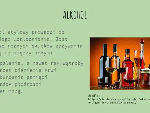 Czy alkohol to substancja psychoaktywna? Tak, prowadzi do uzależnienia i ma wiele negatywnych skutków, jak rak wątroby czy udar mózgu.