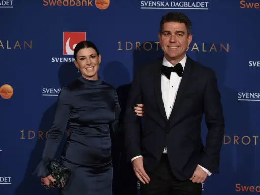 Patrick Ekwall och hans fru på galan.