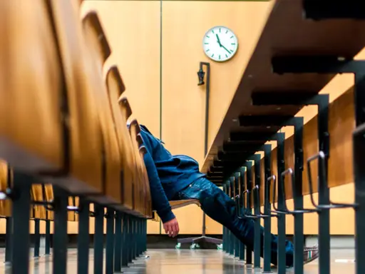 Un uomo dorme in un'aula, simbolo della lunga durata processo civile risarcimento.