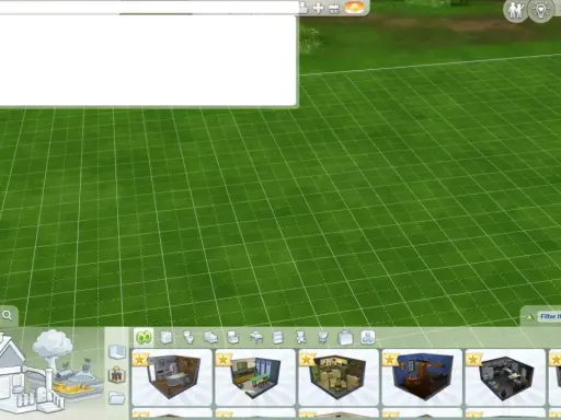 Włączony kod na przenikanie obiektów w Sims 4, "bb.moveobjects on", pozwala na swobodne umieszczanie mebli i dekoracji.