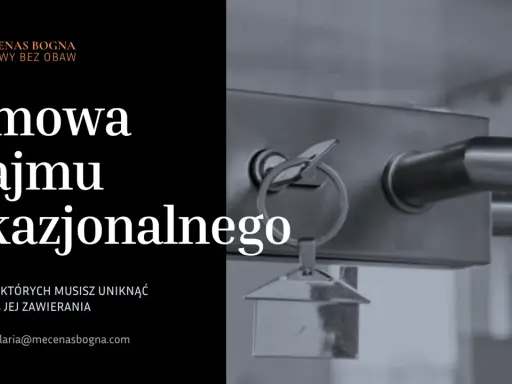 Klucz do drzwi z brelokiem w kształcie domu symbolizuje umowę najmu okazjonalnego. Dowiedz się, jak jej zawrzeć bez obaw.