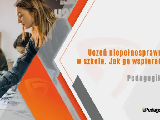 Nauczycielka wspiera uczniów, omawiając różne rodzaje niepełnosprawności. Edukacja włączająca jest kluczowa.