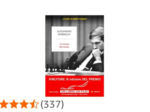 Copertina del libro "La mossa del matto" di Alessandro Barbaglia, con un ritratto di Bobby Fischer.