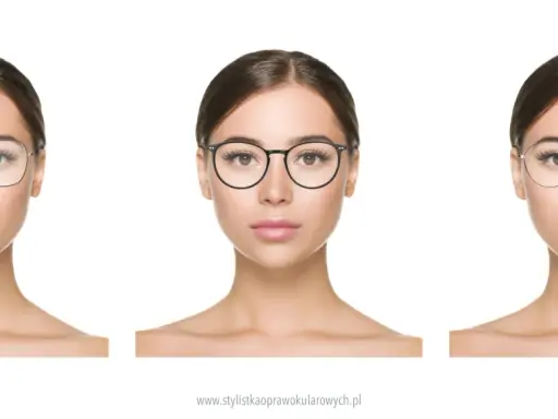 Trzy kobiety prezentują różne modele okularów, idealne dla okrągłej twarzy. Wybierz te, które podkreślą Twoje rysy!