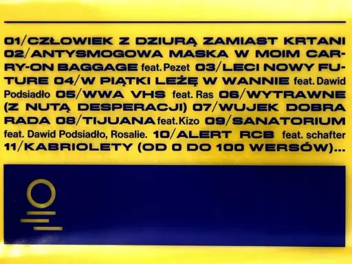 Taco Hemingway pocztówka z WWA, lato '19. Utwory z albumu "Pocztówka z WWA" Taco Hemingwaya, lato 2019.
