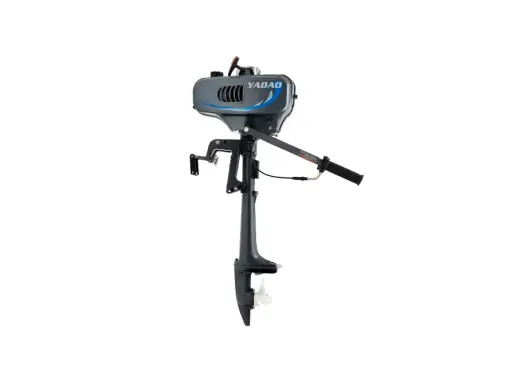 Moteur hors-bord YADAO gris, idéal pour les petites embarcations. Avis sur ce moteur hors-bord YADAO.