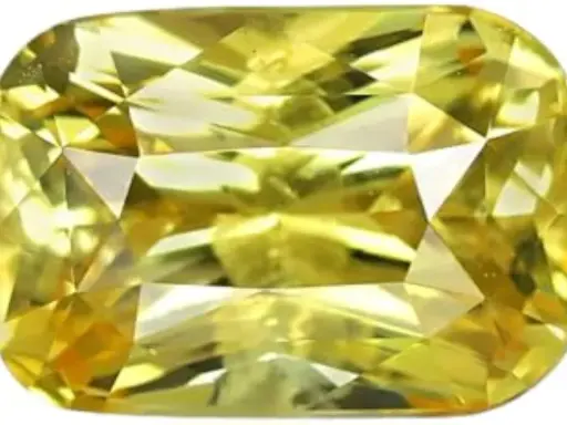 Zaffiro giallo brillante, simbolo di gioia e prosperità. Il suo significato è legato alla saggezza e all'abbondanza.