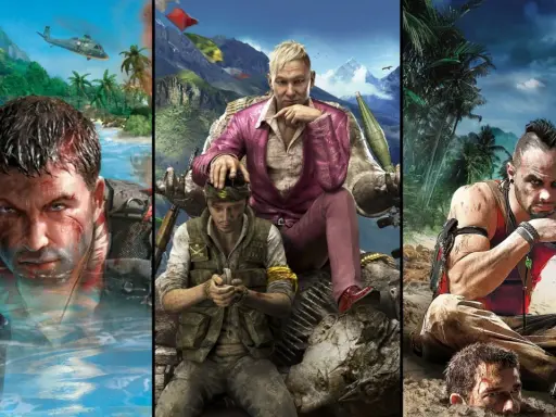 Trzech bohaterów z gier Far Cry, w tym Pagan Min i Vaas. To najlepszy Far Cry, jaki można sobie wyobrazić!