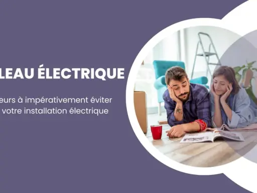 Un couple perplexe étudie un manuel sur le branchement d'un tableau électrique.