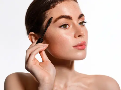 Une femme applique un sérum pour cils avec une brosse. Apprenez comment appliquer serum cils pour des cils plus longs et plus épais.