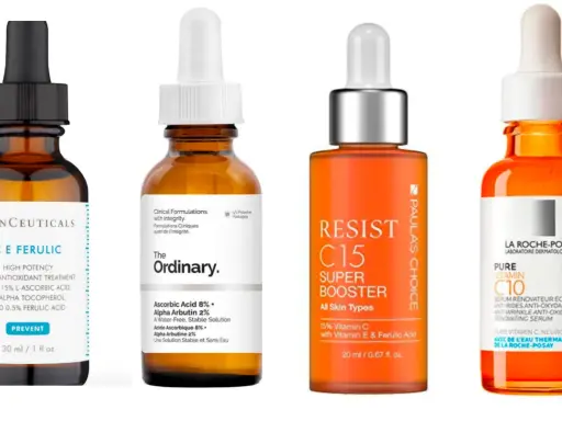 Varios sérums de vitamina C para saber para qué sirve: Skinceuticals C E Ferulic, The Ordinary, Paula's Choice Resist C15 y La Roche-Posay Pure Vitamin C10.