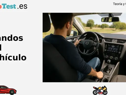 Hombre aprendiendo como conducir un coche, con el volante y la palanca de cambios visibles.