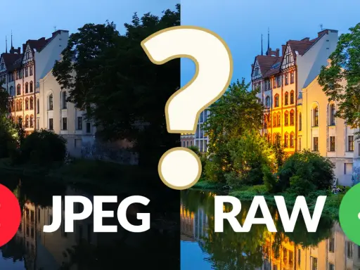 Porównanie jakości obrazu: po lewej ciemniejszy, mniej szczegółowy JPEG, po prawej jaśniejszy, bogatszy w detale RAW.