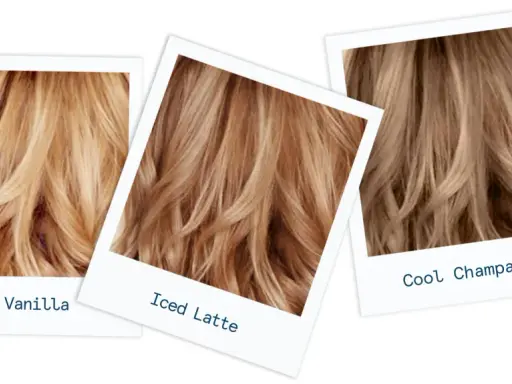 Tres tonos de rubio natural: Warm Vanilla, Iced Latte y Cool Champagne.