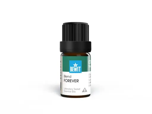 Butelka olejku eterycznego BEWIT Blend FOREVER. Wyobraź sobie czosnek z tymiankiem forever, zamknięte w tej buteleczce.
