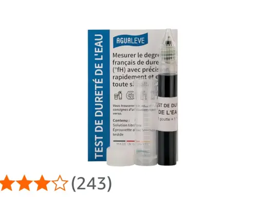 Kit pour savoir comment connaitre la dureté de l'eau dans sa commune. Mesure rapide et précise du degré français (°fH).