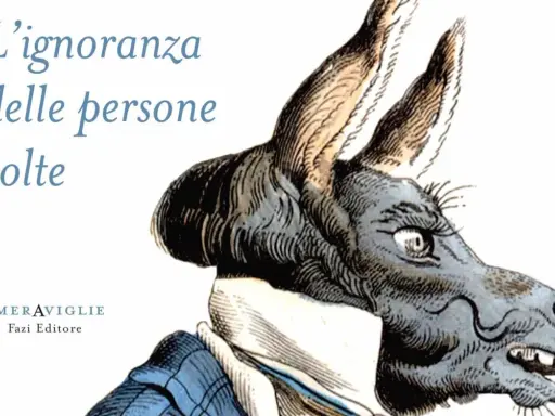 L'ignoranza delle persone colte: un asino con espressione sdegnata, vestito elegantemente, suggerisce che anche chi si crede sapiente può essere cieco.
