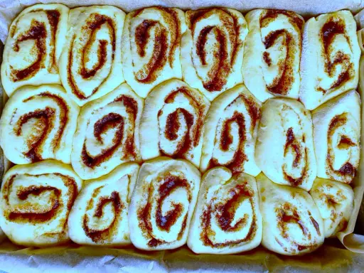 Gotowe do pieczenia cynamonki, idealne na weekendowy przepis. Puszyste ciasto z aromatycznym nadzieniem cynamonowym.