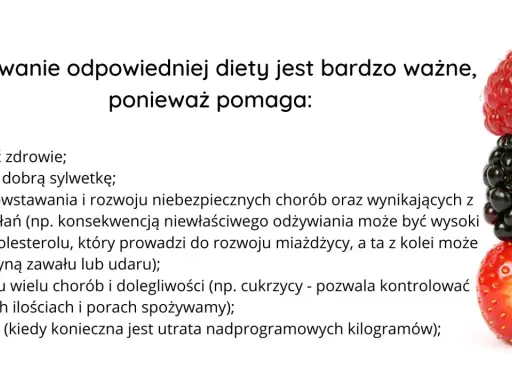 Zdrowa dieta to klucz do dobrego samopoczucia, utrzymania sylwetki i zapobiegania chorobom. Na zdjęciu owoce symbolizujące zdrowie.