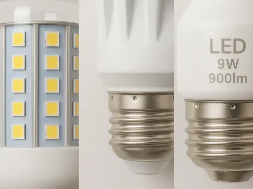 Ampoule LED avec multiples puces SMD, 9W, 900lm.