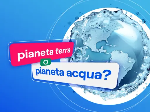 Pianeta Terra o Pianeta Acqua? Il globo terrestre avvolto da spruzzi d'acqua, un'immagine che ci fa riflettere su cos'è l'oceano.