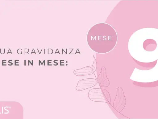 La tua gravidanza mese per mese: il nono mese di gravidanza è quasi arrivato! Il numero 9 domina la scena.
