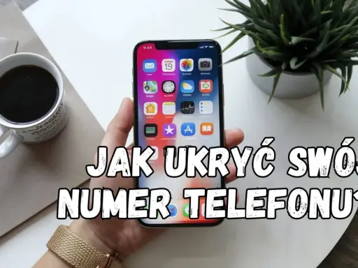 Dym z telefonu, jak ukryć swój numer? Kawa i smartfon na stole.