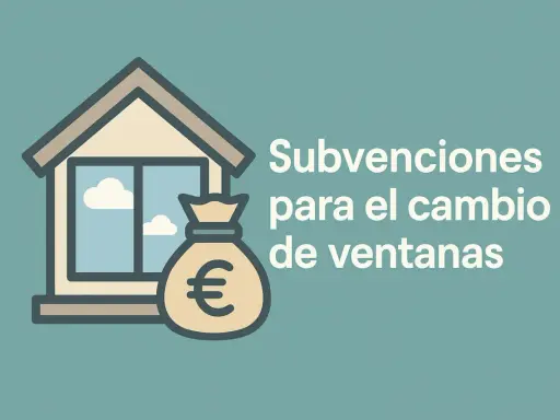 Ayudas para cambiar ventanas en Castilla-La Mancha. Saco de dinero junto a una casa con ventana.