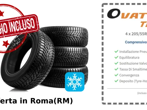 Set di 4 gomme Ovation Tires 205/55R17 con montaggio incluso. Offerta per l'anno gomme.