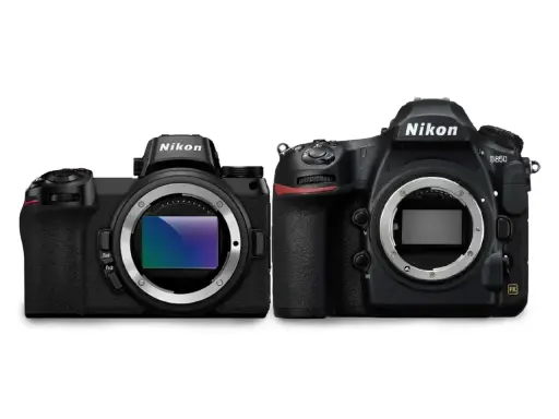 Dwa aparaty Nikon: bezlusterkowiec pełna klatka Z7 i lustrzanka D850. Ranking najlepszych aparatów pełnoklatkowych.
