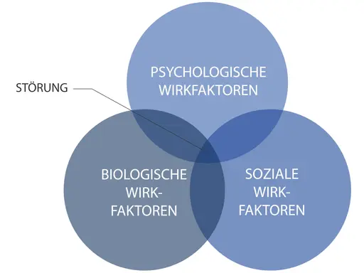 Das bio-psycho-soziale Modell erklärt Störungen durch das Zusammenspiel biologischer, psychologischer und sozialer Faktoren.