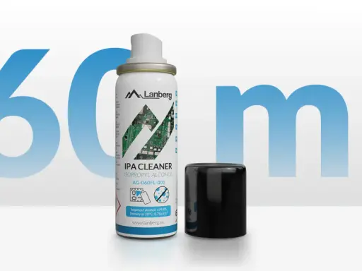 Puszka z alkoholem izopropylowym (IPA CLEANER) marki Lanberg, 60ml. Idealny do czyszczenia elektroniki.