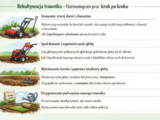 Jak używać glebogryzarki spalinowej do spulchniania gleby na 15-20 cm, by ułatwić dotarcie wody i składników odżywczych do korzeni.
