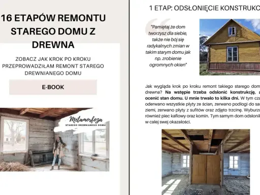 Remont starego domu z drewna: odsłonięcie konstrukcji. Zobacz, jak krok po kroku przebiegał remont.