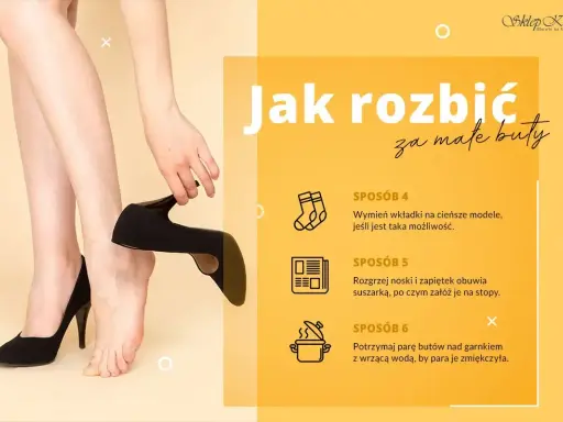 Jak rozchodzić za małe buty? Wymień wkładki, rozgrzej suszarką lub zmiękcz parę nad parą wodną.