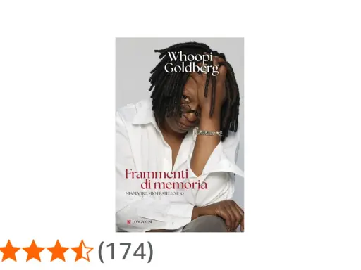 Copertina del libro "Frammenti di memoria" di Whoopi Goldberg. Un'intensa preghiera alla madre Saba, un viaggio nei ricordi.