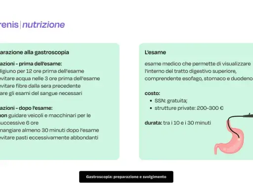 Guida alla preparazione gastroscopia: digiuno, cosa evitare prima e dopo, costi e durata. Illustrazione di uno stomaco con endoscopio.