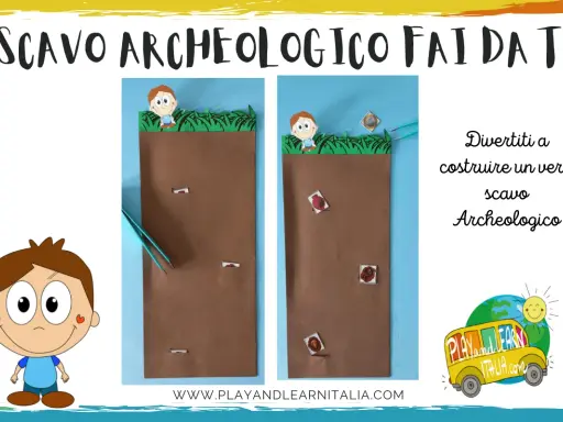 Un divertente scavo archeologico fai da te per la classe terza, con reperti da scoprire!