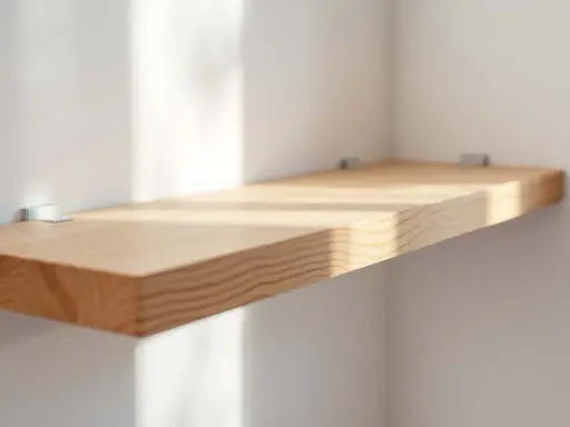 Étagère en bois murale, simple et élégante, prête à accueillir vos objets. Idéale pour fabriquer une étagère en bois murale.