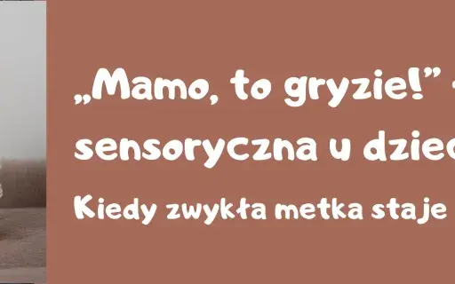 Małe dziecko z nadwrażliwością sensoryczną, które czuje, że metka gryzie.