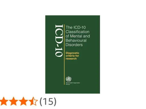 Okładka książki ICD-10 z klasyfikacją zaburzeń psychicznych i behawioralnych. F82 kod choroby.