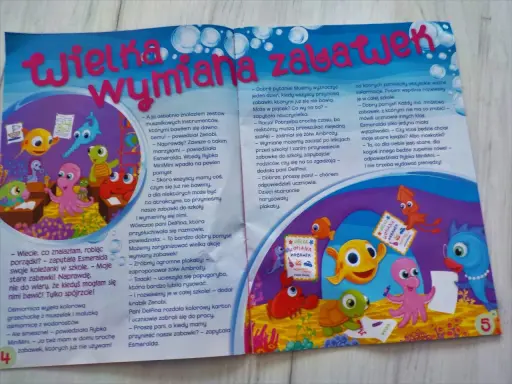 Wielka wymiana zabawek w szkole! Rybka MiniMini i jej przyjaciele organizują akcję, by dać drugie życie starym przedmiotom.
