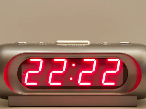 Cyfrowy zegar pokazuje 22:22. To może być znak, że 1331 znaczenie jest blisko.
