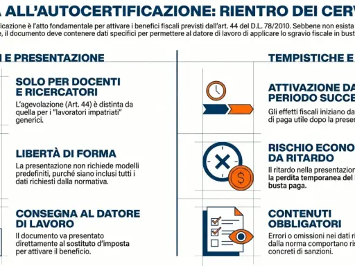 Guida all'autocertificazione per il rientro dei cervelli: requisiti, tempistiche e impatto fiscale per docenti e ricercatori.