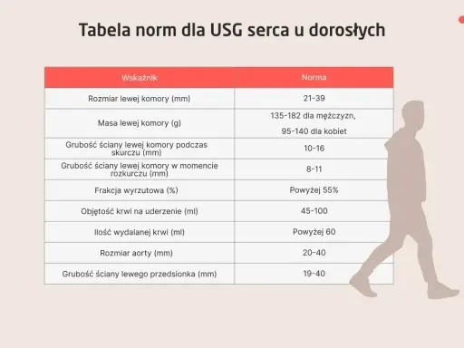 Tabela norm dla USG serca u dorosłych. Poznaj echo serca co to za badanie i jakie są jego normy.