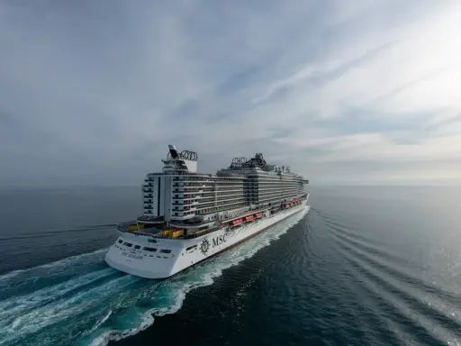 La nave MSC Sea View solca il mare. Per l'imbarco MSC, quanto tempo prima arrivare?