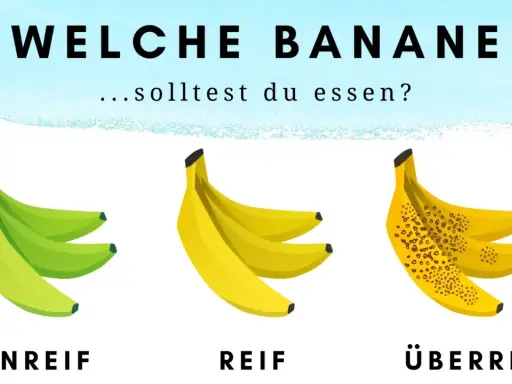 Welche Banane ist am gesündesten? Unreife, reife oder überreife Bananen – jede hat ihre Vorteile.