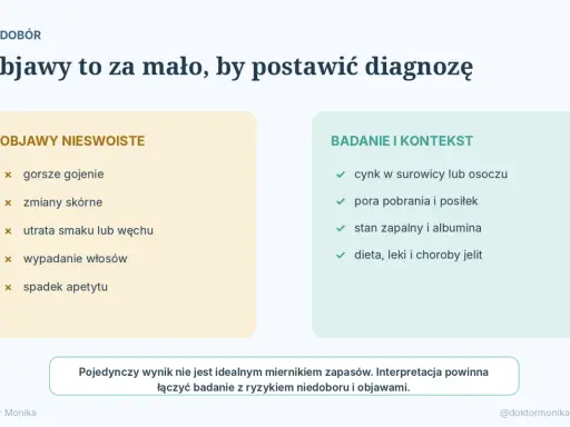 Niedobór cynku objawy: gorsze gojenie, zmiany skórne, utrata smaku/węchu, wypadanie włosów, spadek apetytu. Badania i kontekst.