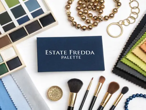 Palette di colori e tessuti: tonalità calde e fredde che stanno bene con il blu, oro e accessori.