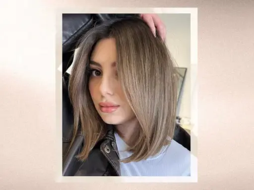 Mujer con corte bob asimétrico, ideal para cortes de pelo cara cuadrada.